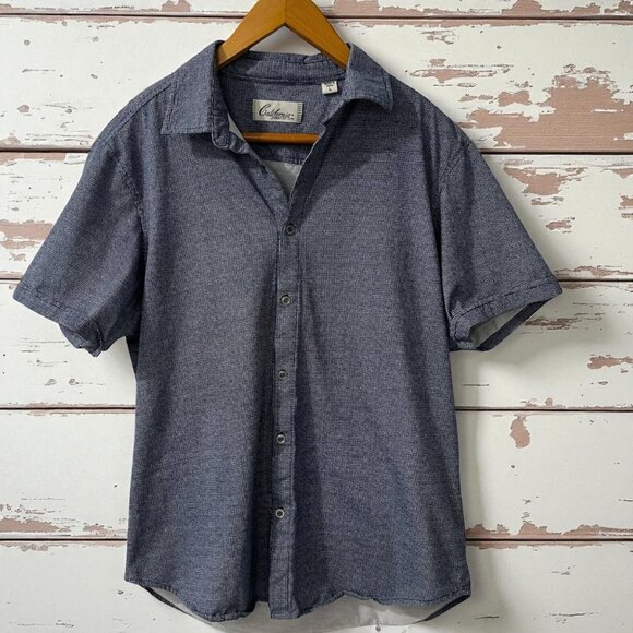 California Shirt Co Effortless Minimalist Americana Short Sleeve Button Up Shirt - Picture 7 of 7